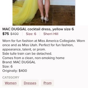 Mac Duggal fun fashion for prom or pageant.